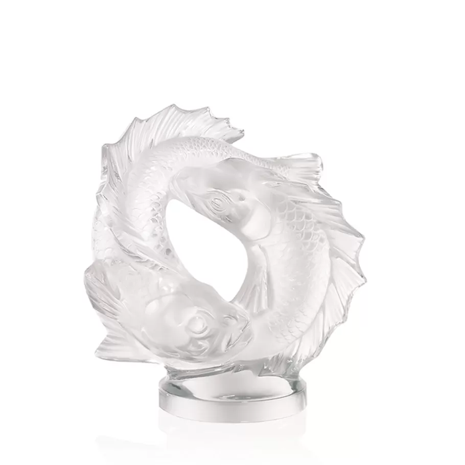 Lalique Sculptures^Double Fish sculpture