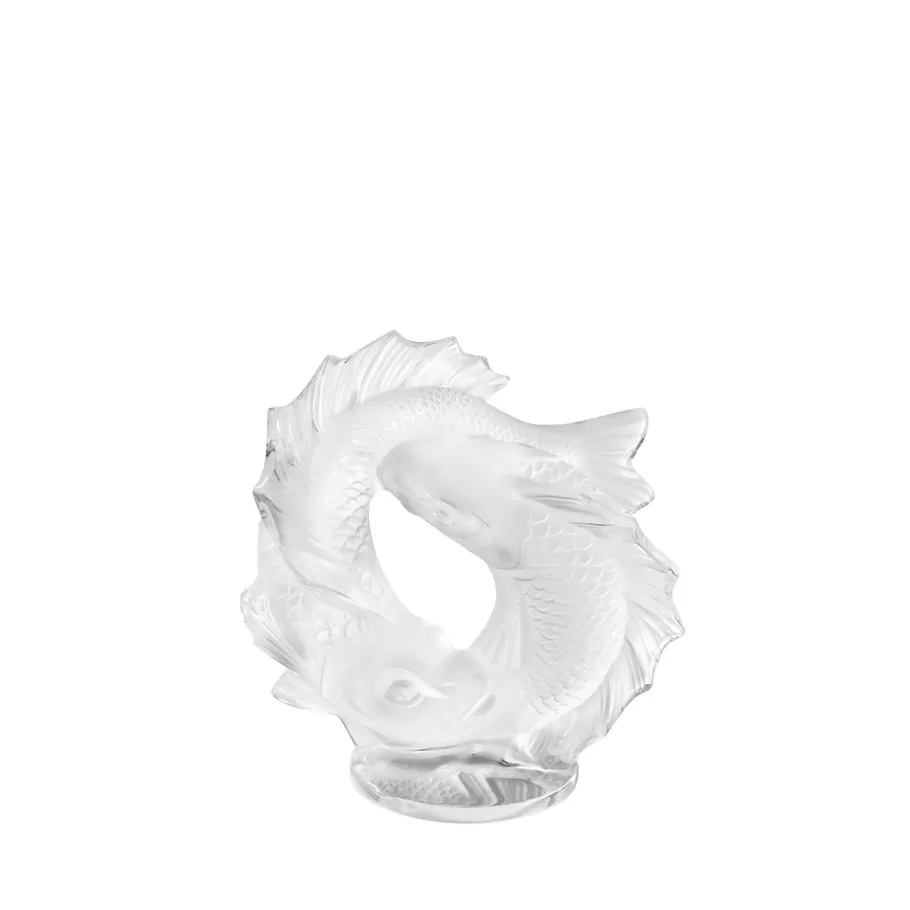 Lalique Sculptures^Double Fish small sculpture