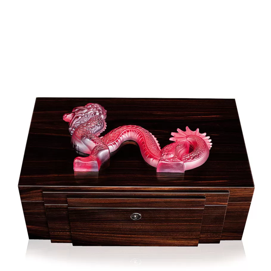 Lalique Ashtrays & Cigars Boxes^Dragon cigars box large size