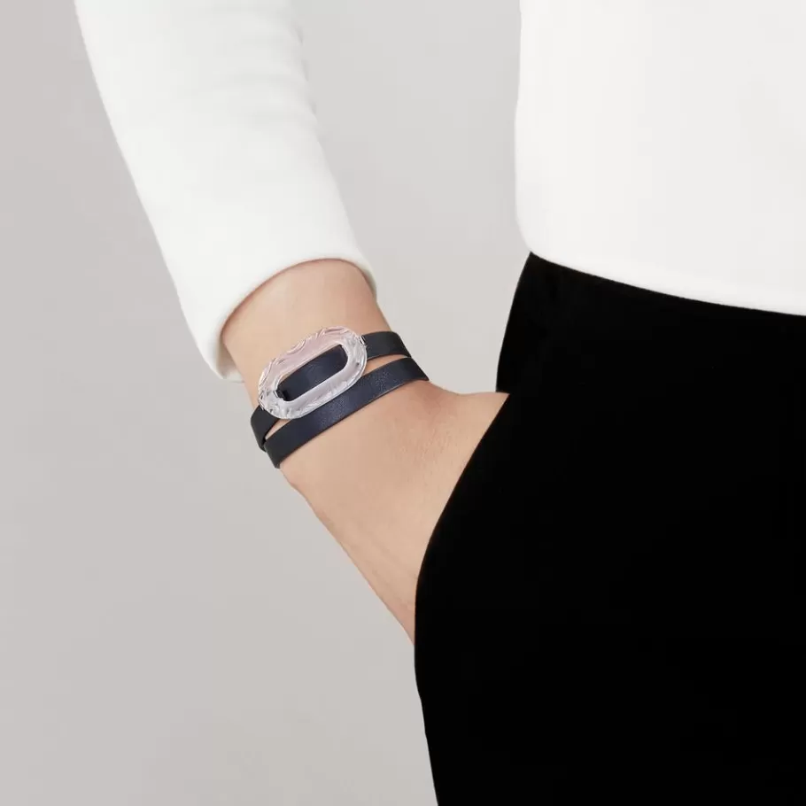 Lalique Bracelets^Empreinte animale leather bracelet