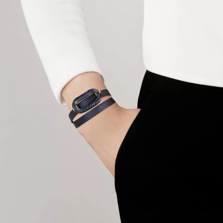 Lalique Bracelets^Empreinte animale leather bracelet