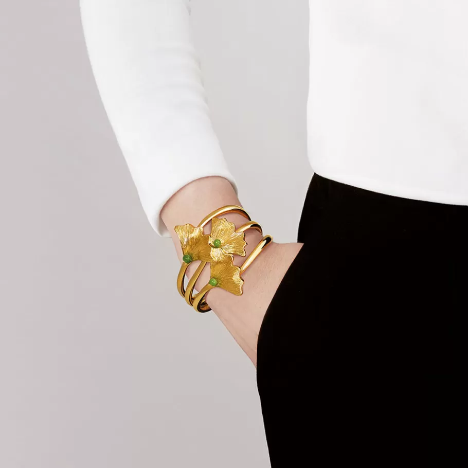 Lalique Bracelets^Ginkgo bangle