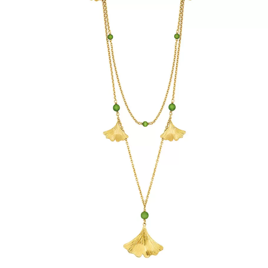 Lalique Necklaces^Ginkgo large necklace