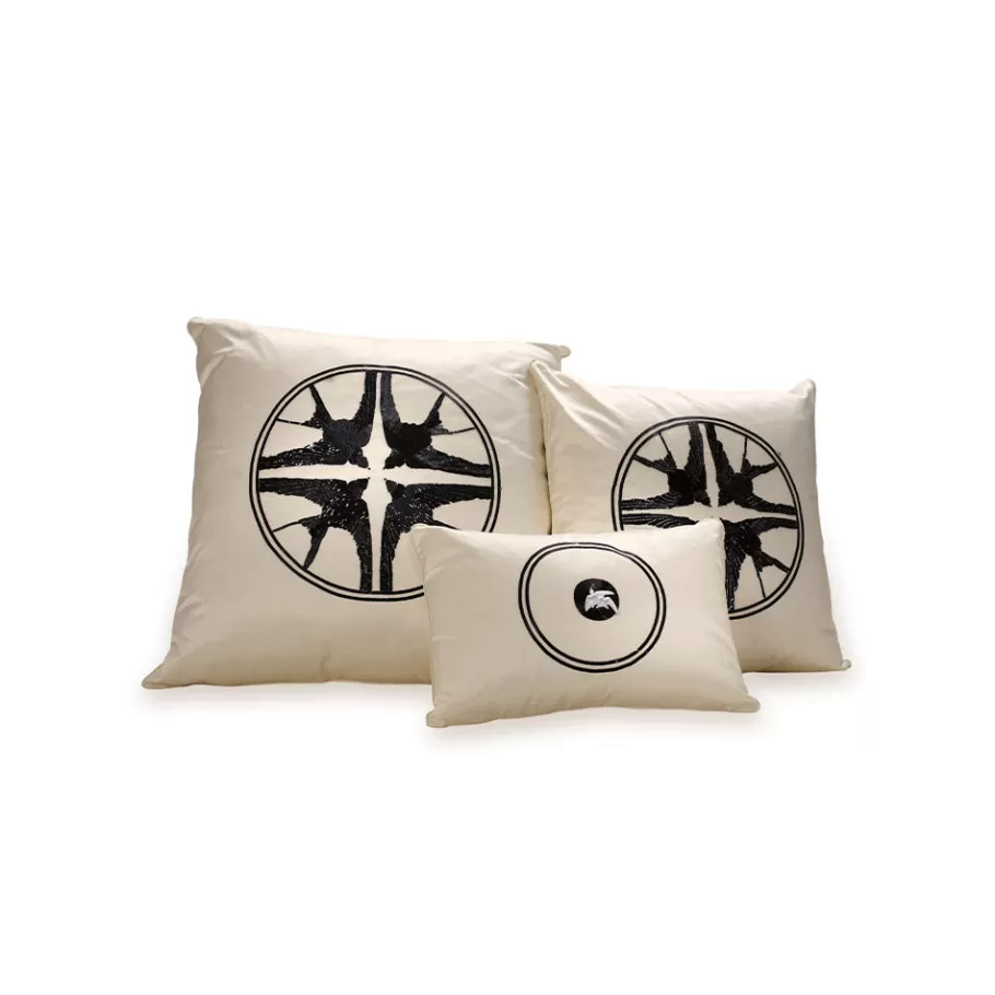 Lalique Soft Furnishings^Hirondelles beaded medium cushion