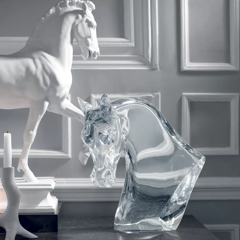 Lalique Sculptures^Horse's Head sculpture