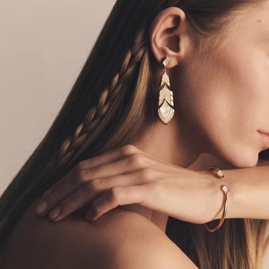 Lalique Bracelets^Paon flexible bangle