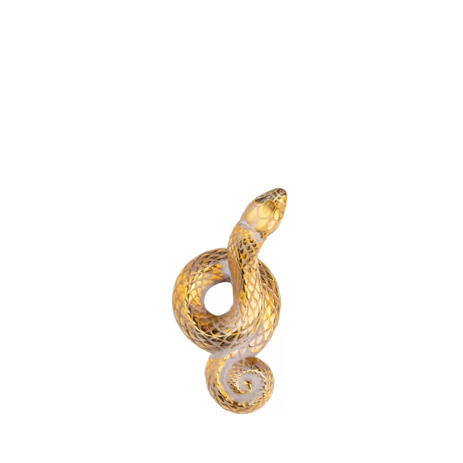Lalique Sculptures^Snake Head Up Sculpture