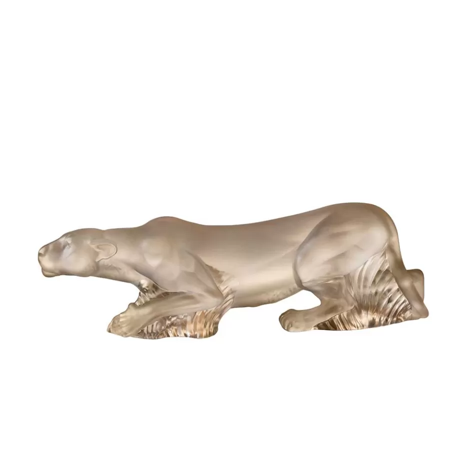 Lalique Sculptures^Timbavati Lioness sculpture