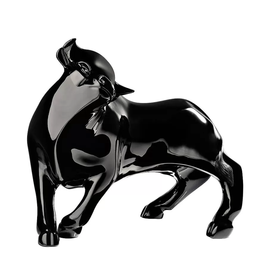 Lalique Sculptures^Vuelta Bull sculpture