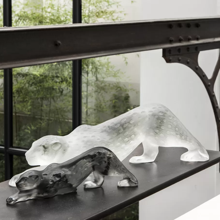 Lalique Sculptures^Zeila Panther large sculpture